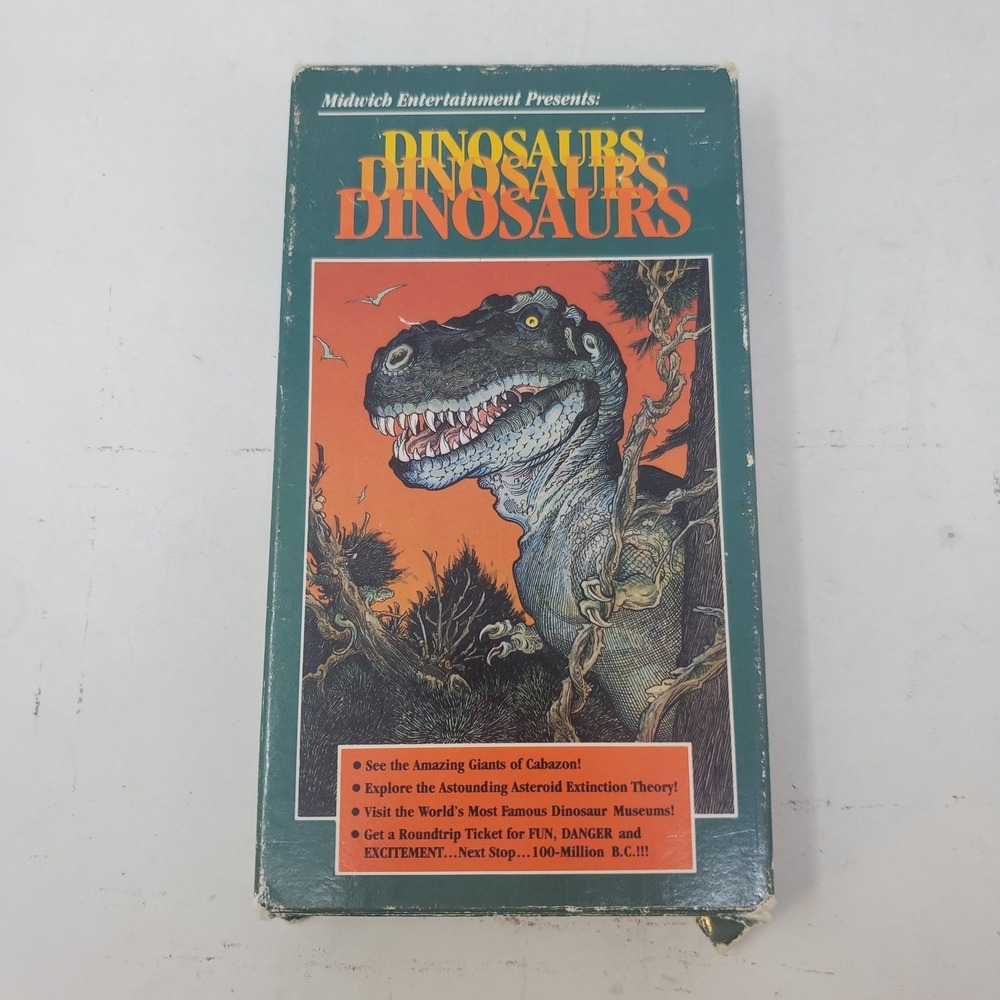 RARE Dinosaurs Dinosaurs Dinosaurs VHS Vintage 1987 Video Tape Twin Tower